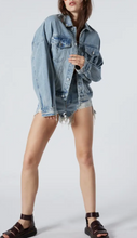 Load image into Gallery viewer, Oversized Button Down Denim Jacket