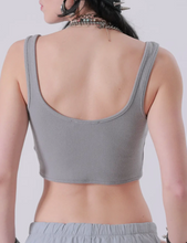 Load image into Gallery viewer, Square Neck Hook And Eye Corset Crop Top