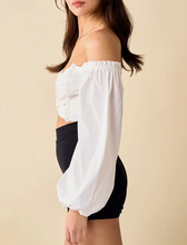 Load image into Gallery viewer, Off Shoulder Cropped Wrap Top