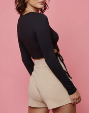 Load image into Gallery viewer, Long Sleeve Side Cut Out Crop Top