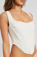 Load image into Gallery viewer, Square Neck Twill Corset Top