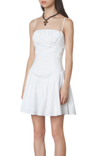 Load image into Gallery viewer, Sleeveless Poplin Drop Waist Corset Mini Dress