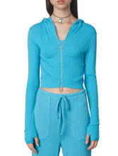 Load image into Gallery viewer, Ribbed Zip Up Hoodie