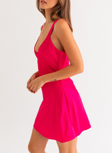 Load image into Gallery viewer, Sleeveless V Neck Satin Mini Dress