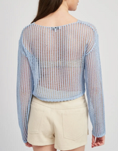 Load image into Gallery viewer, Long Sleeve Crochet Top
