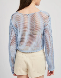 Long Sleeve Crochet Top