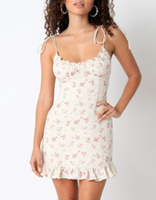 Load image into Gallery viewer, Floral Tie Strap Mini Dress