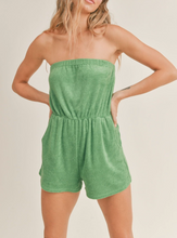 Load image into Gallery viewer, Terry Tube Top Romper