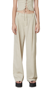 Mid Rise Wide Leg Trouser