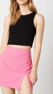 ALine Slit Mini Skirt
