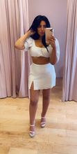 Load image into Gallery viewer, Linen Leg Slit High Waist Mini Skirt