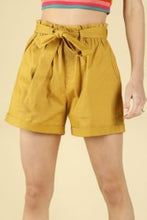 Load image into Gallery viewer, Paper Bag Waist 4 Pocket Tie Shorts