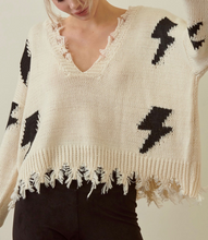 Load image into Gallery viewer, Lightening Distressed Oversized Sweater