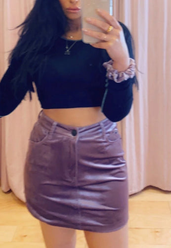 Velvet 5 Pocket Mini Skirt