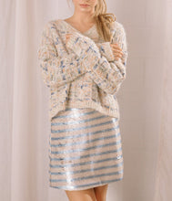 Load image into Gallery viewer, Fuzzy Basket Weave Lurex Sweater