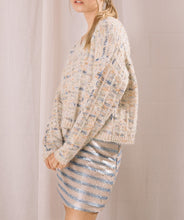 Load image into Gallery viewer, Fuzzy Basket Weave Lurex Sweater