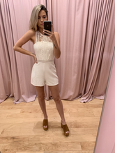 Load image into Gallery viewer, Lace High Neck Romper