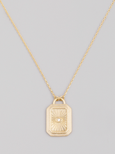 Load image into Gallery viewer, Evil Eye Heart Sunburst Necklace