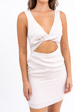 Load image into Gallery viewer, Satin Cut Out Twist Mini Dress