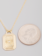 Load image into Gallery viewer, Evil Eye Heart Sunburst Necklace