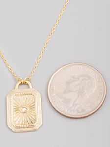 Evil Eye Heart Sunburst Necklace