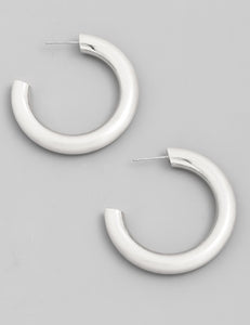 Matte C Hoop Earrings