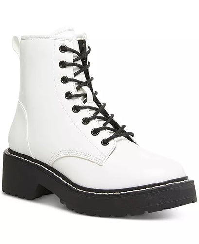 Leather Lace Up Combat Boot