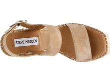 Load image into Gallery viewer, Suede Wedge Espadrille Sandal