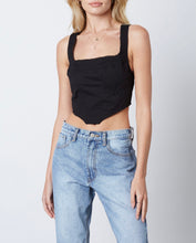 Load image into Gallery viewer, Corset Square Neck Sleeveless Crop Top