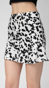 Dalmation Satin Mini Skirt