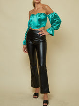 Load image into Gallery viewer, Crop Flare Eco Leather Pant