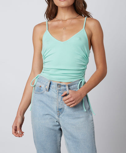 Rib Tie Side Crop Top