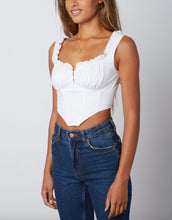 Load image into Gallery viewer, Sleeveless Peasant Corset Crop Top