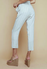 Load image into Gallery viewer, Linen Paper Bag Striped Pant