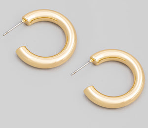 Tube C Hoop Earrings