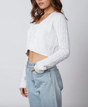 Load image into Gallery viewer, Cable Knit Spaghetti Strap Crop Top