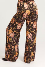 Load image into Gallery viewer, Satin Floral Print Wide Leg Pant
