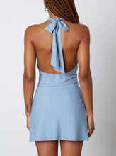Load image into Gallery viewer, Linen Halter Mini Dress