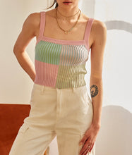 Load image into Gallery viewer, Pastel Color Block Sleeveless Top