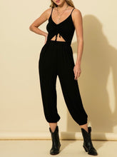 Load image into Gallery viewer, Keyhole Ruched Harem Jogger Leg Jumpsuit