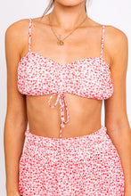 Load image into Gallery viewer, Floral Spaghetti Strap Tie Back Top