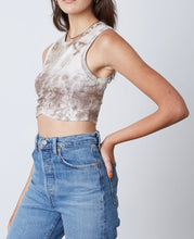 Load image into Gallery viewer, Tie Dye Sleeveless Rib Ruch Crop Top