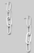 Load image into Gallery viewer, Oval Chain Link Dangle Earrings