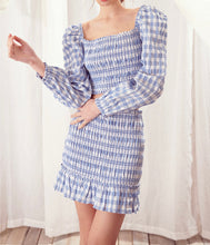 Load image into Gallery viewer, Gingham Smock Mini Skirt