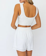 Load image into Gallery viewer, Sleeveless Smock Crop Top