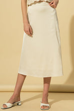Load image into Gallery viewer, Satin Slight A Midi Skirt
