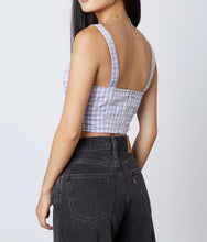 Load image into Gallery viewer, Key Hole Corset Peasant Crop Top
