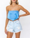 Load image into Gallery viewer, Satin Bandana Scarf Crop Top