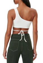 Load image into Gallery viewer, Aria One Shoulder Lace Up Crop Top