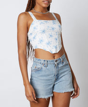 Load image into Gallery viewer, Floral Corset Crop Top